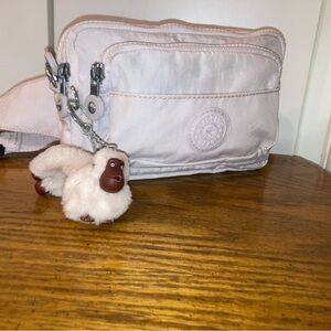 Kipling Merryl U Convertible Crossbody Belt Bag Pink Sands
